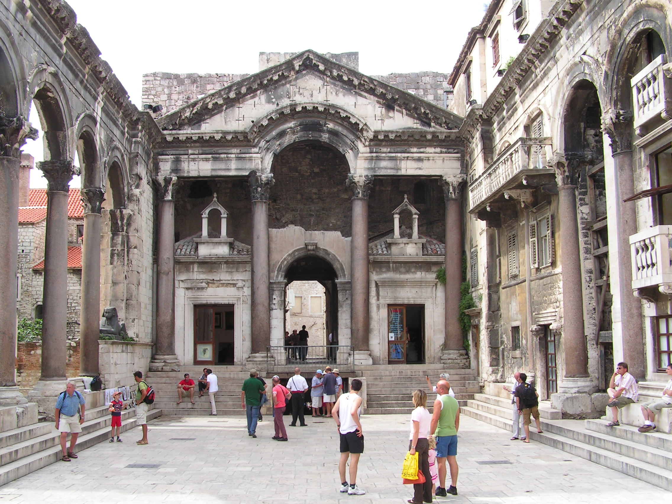The immense palace of Diocletian, in Split.