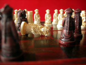 The queen is down.