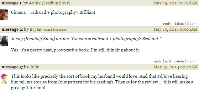 Goodreads comments on River of Shadows