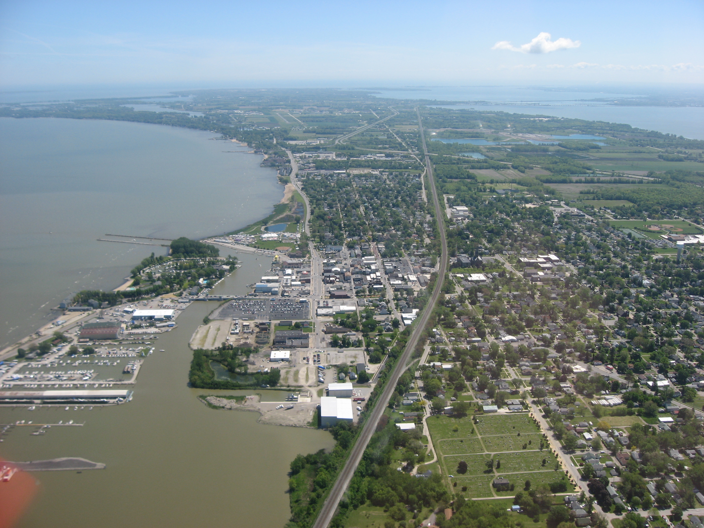 Port Clinton from the air