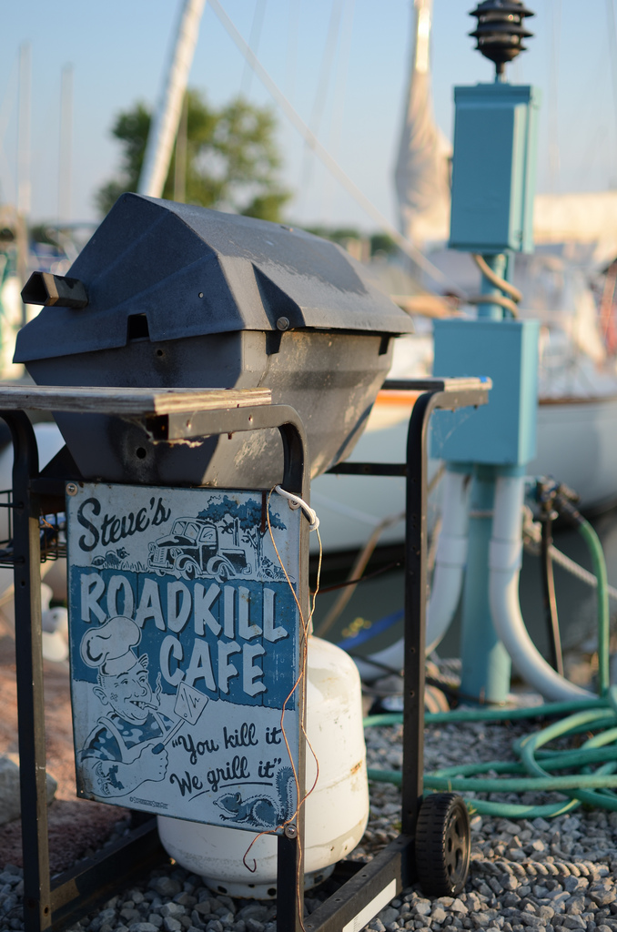 Roadkill Cafe sign