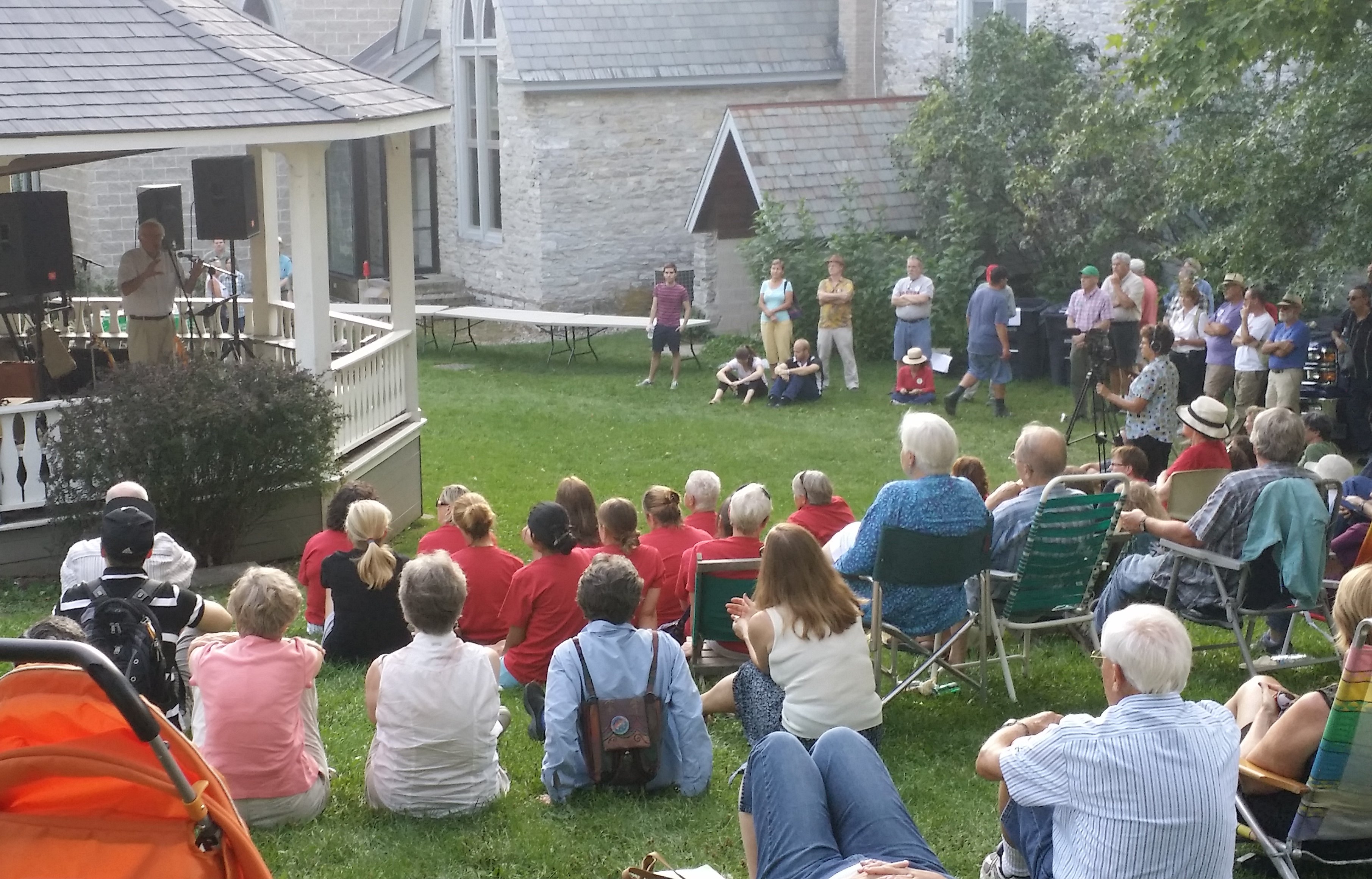 Bernie Sanders addressing a town near my home.