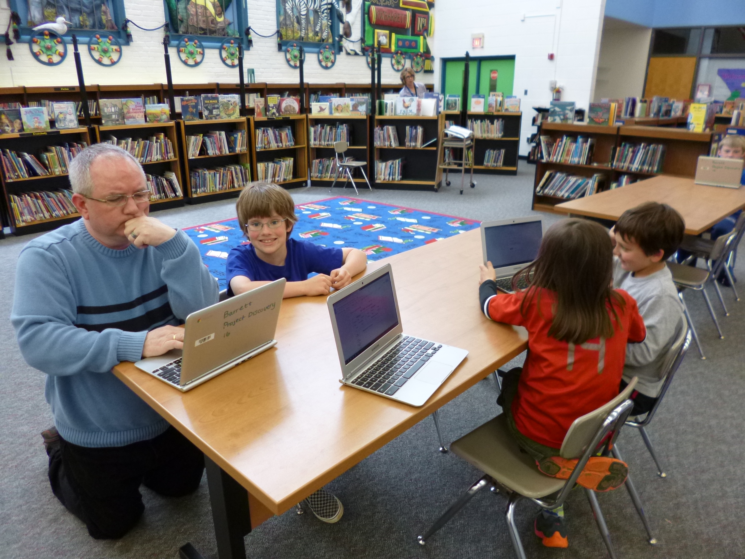 Chromebook in school, by Laurie Sullivan