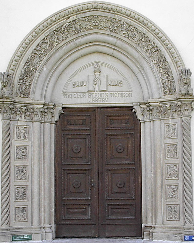 Massive library door