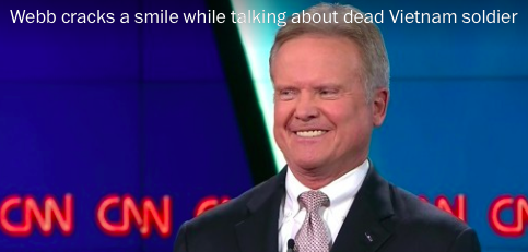 James Webb smiles after recounting Vietnam story