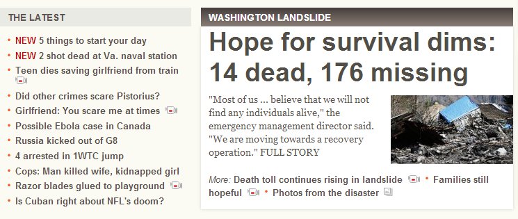 CNN headline of fear 2014