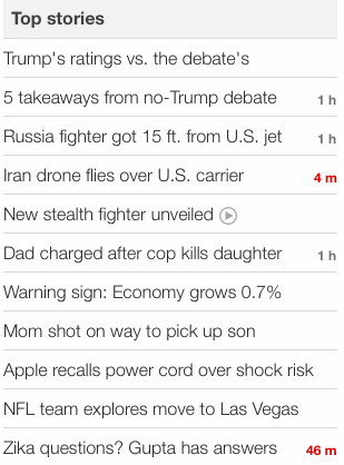 CNN headlines
