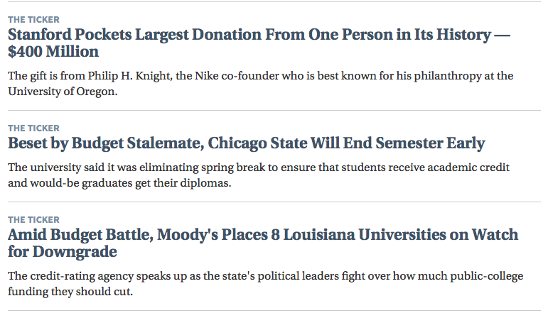 The class divide among universities in a single image