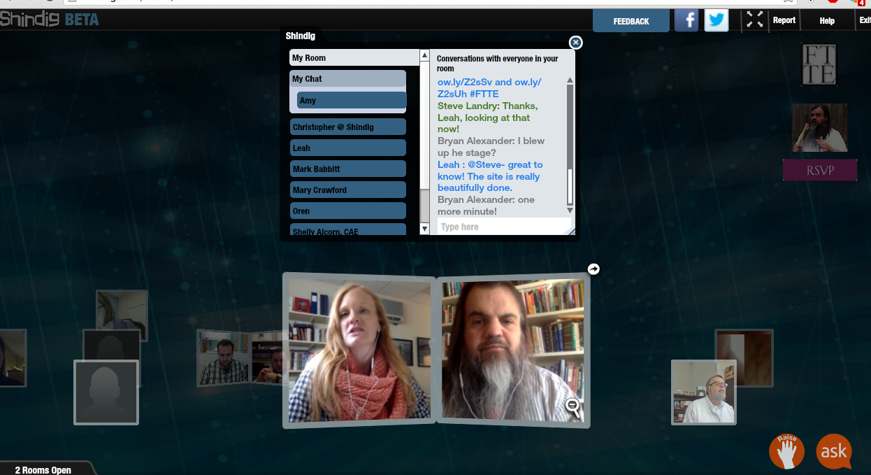 Forum screen grab: participant and myself