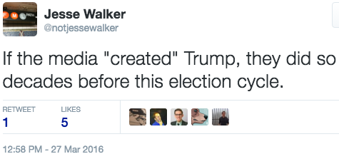 Jesse Walker: "If the media "created" Trump, they did so decades before this election cycle."