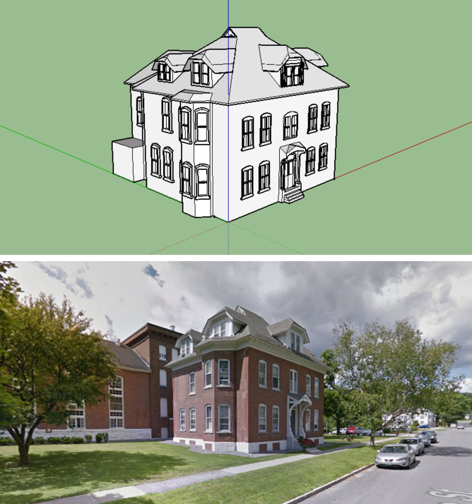 Windsor prison model and photograph