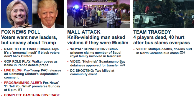 Fox News headlines
