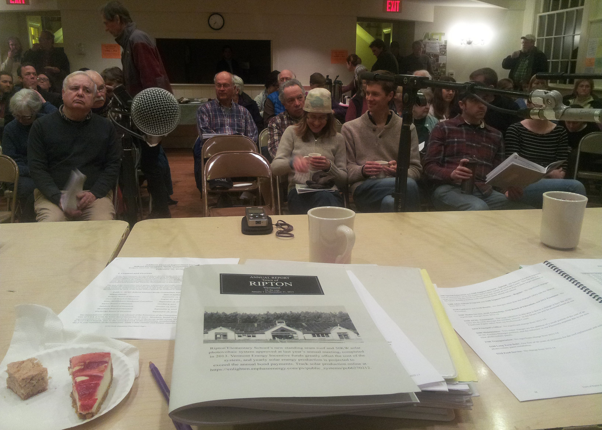 Ripton town meeting from the front