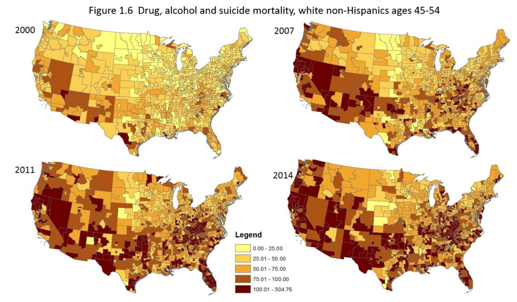 deaths middle age nationwide 2000-2014