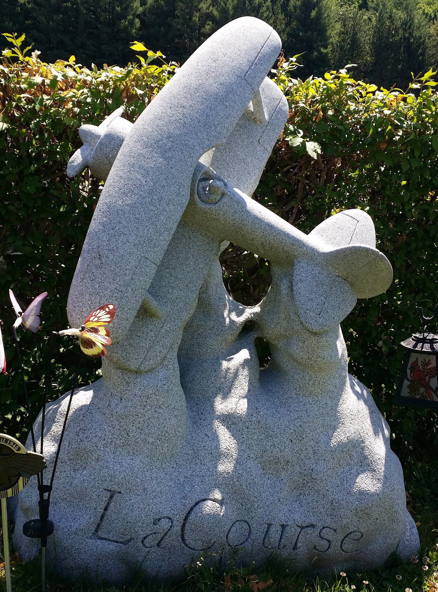 airplane in cemetery