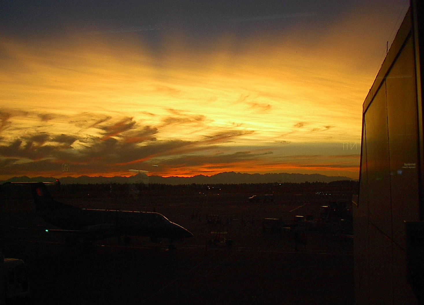 airport sunset