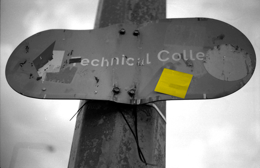 Technical college sign by joybot