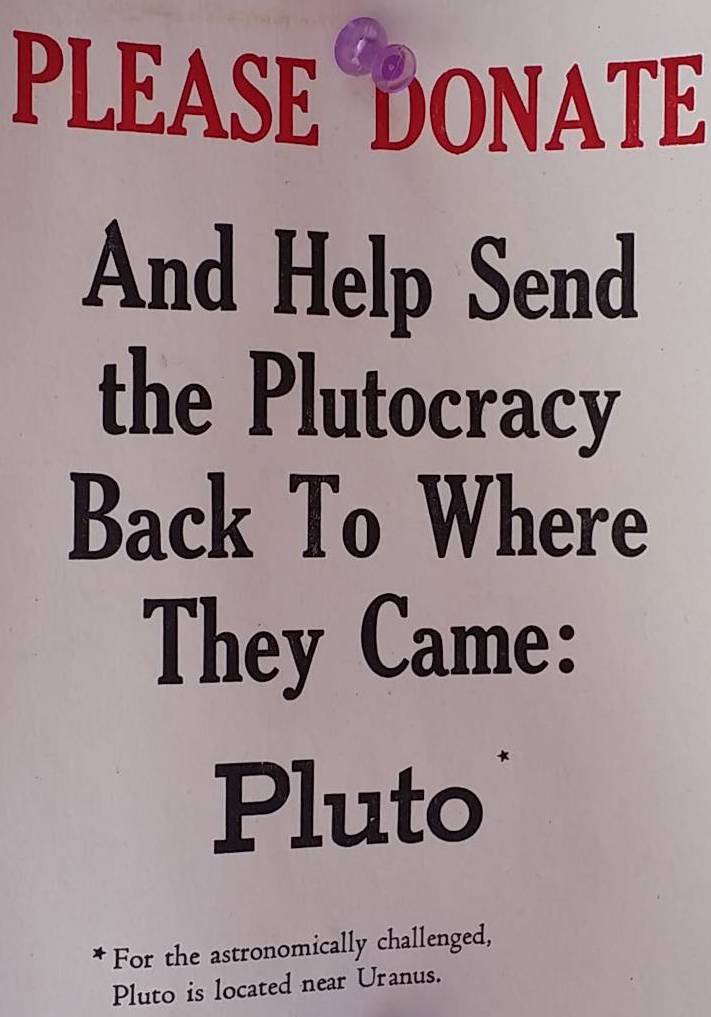 Plutocracy sign
