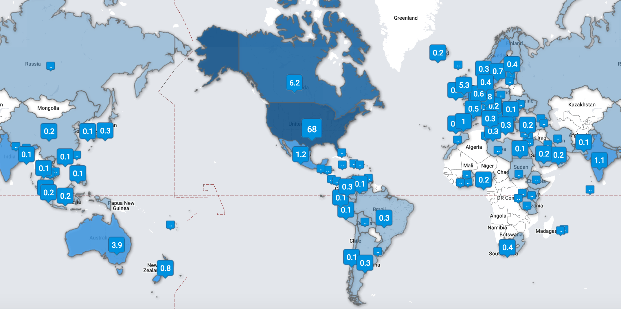My Twitter followers, mapped