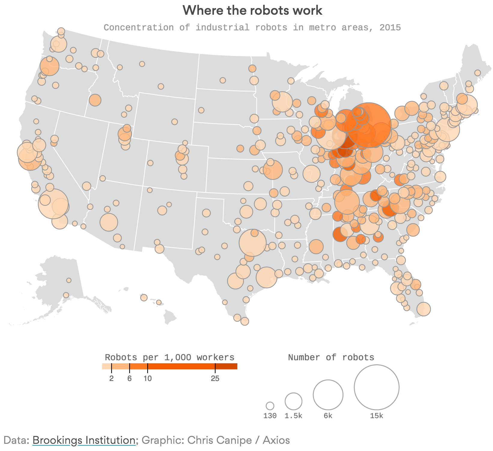 American automation distribution in 2015