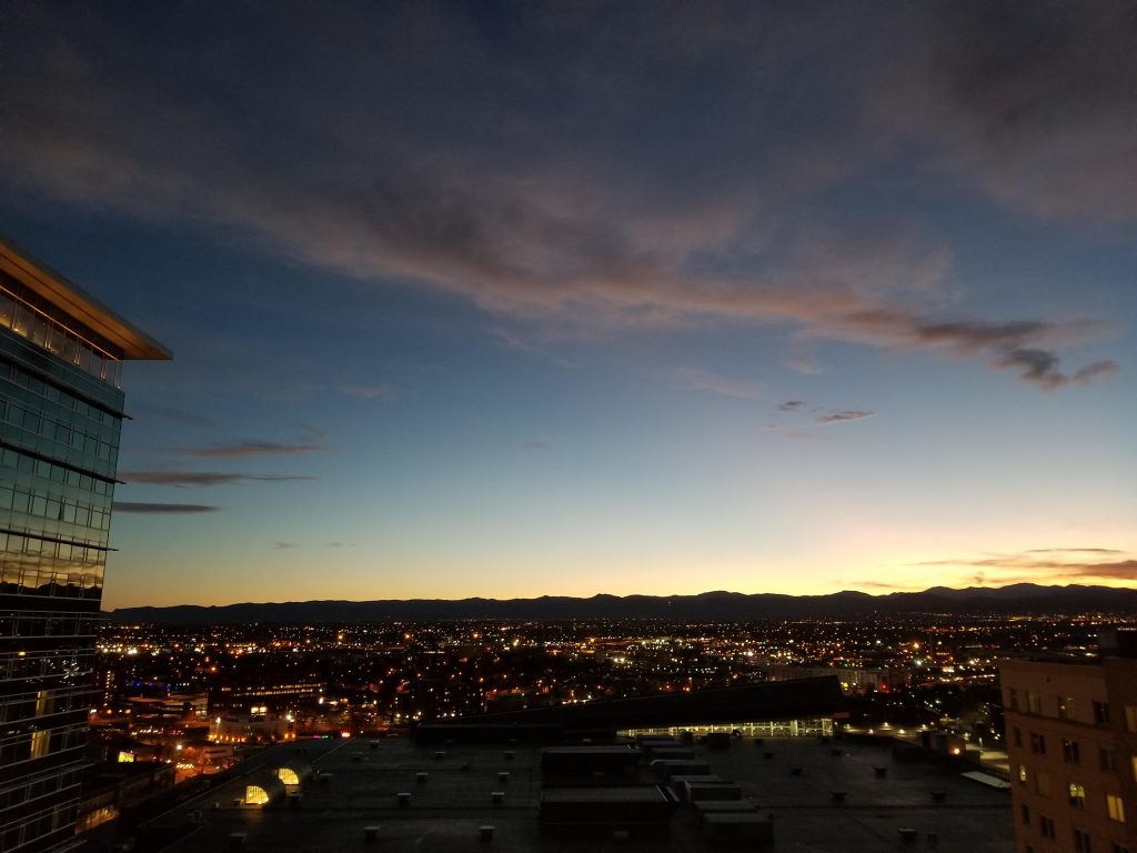 Denver night sky
