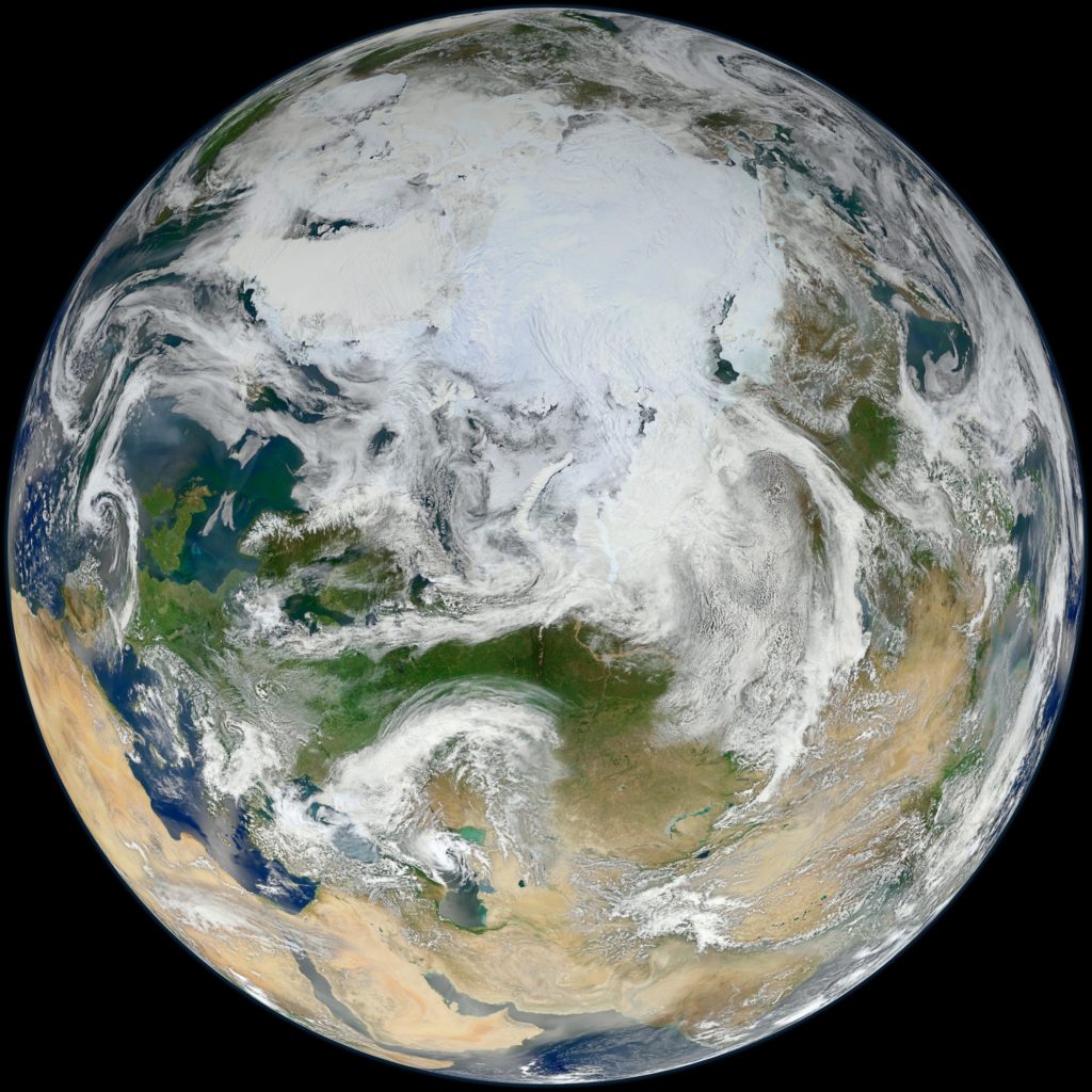 Earth Arctic view_NASA Goddard