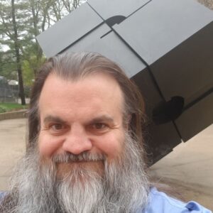 Bryan at the UM cube
