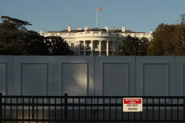 White House election day 2020 wall