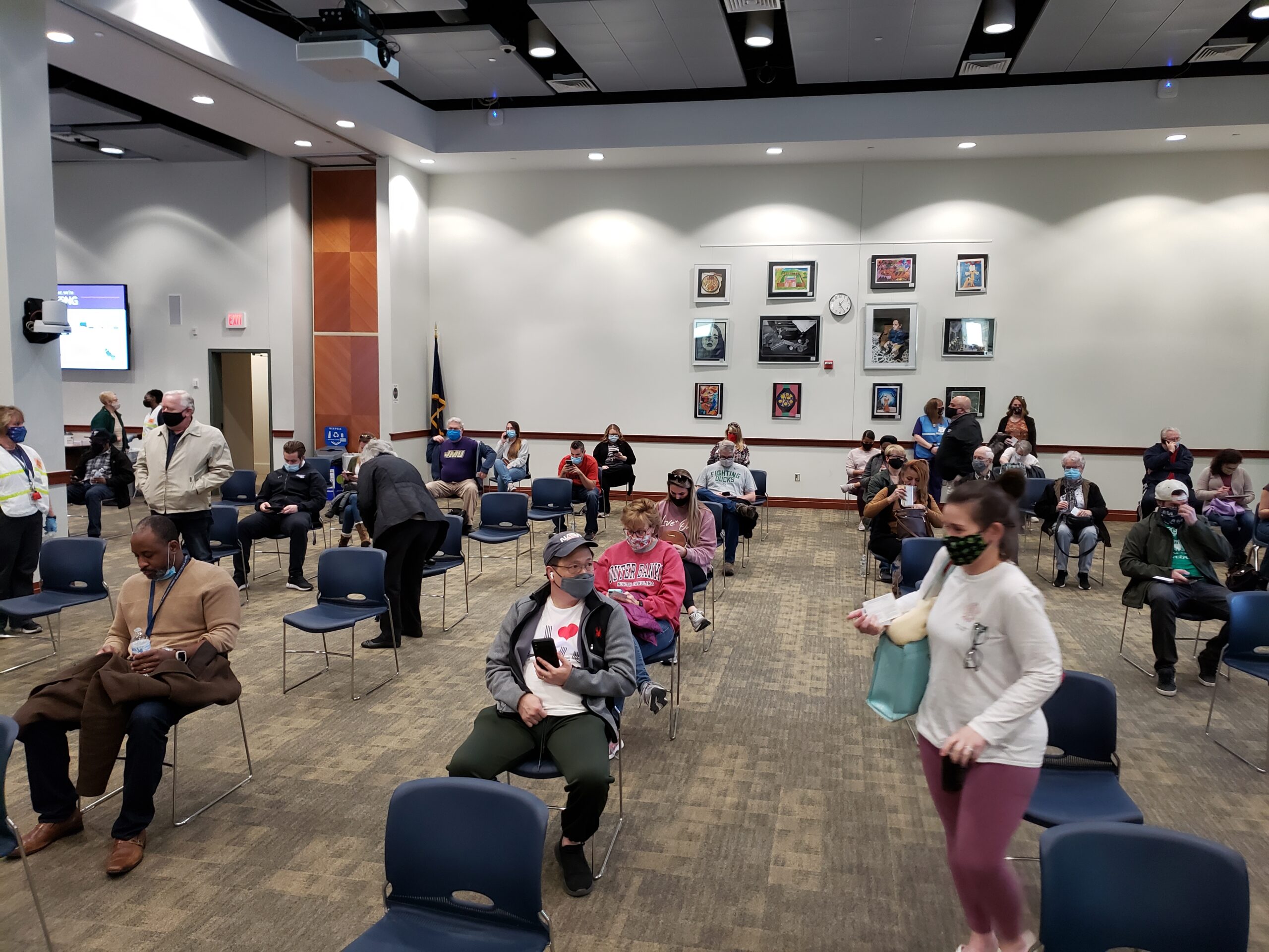 corornavirus vax 2_post shot waiting room