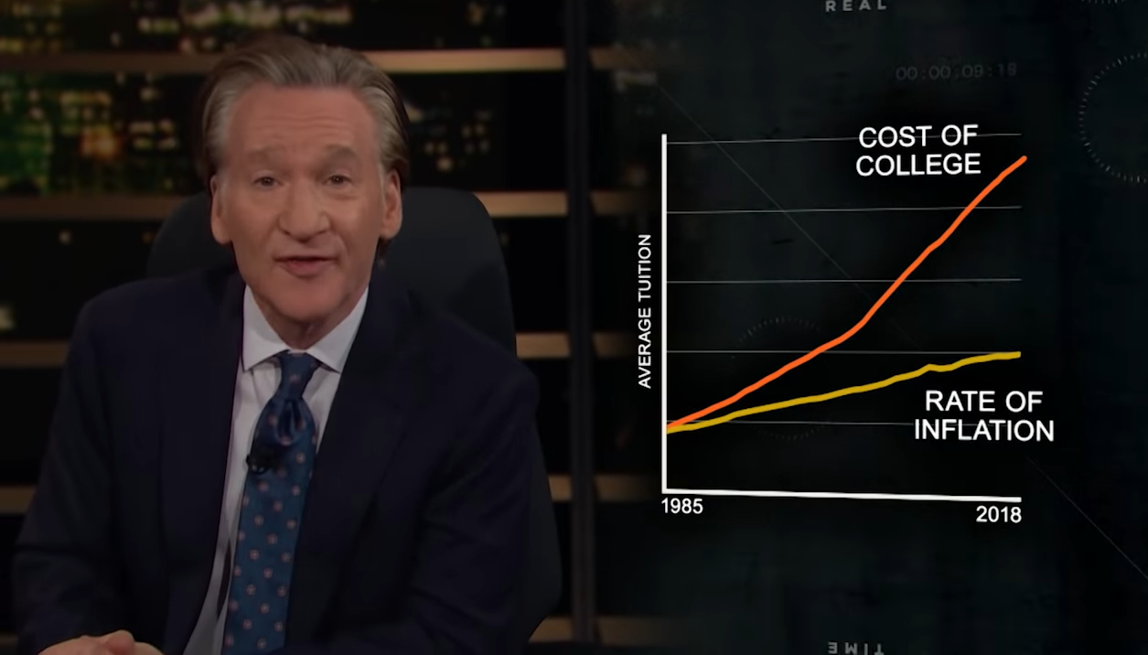 Bill Maher higher ed screenshot