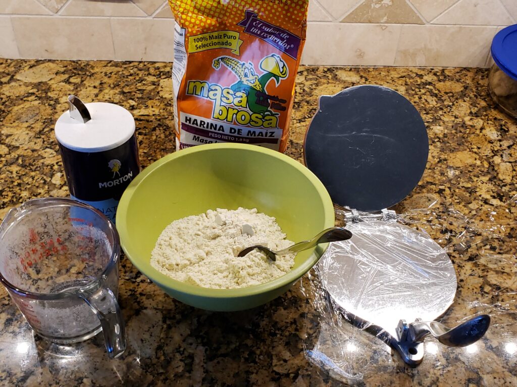corn tortilla makings