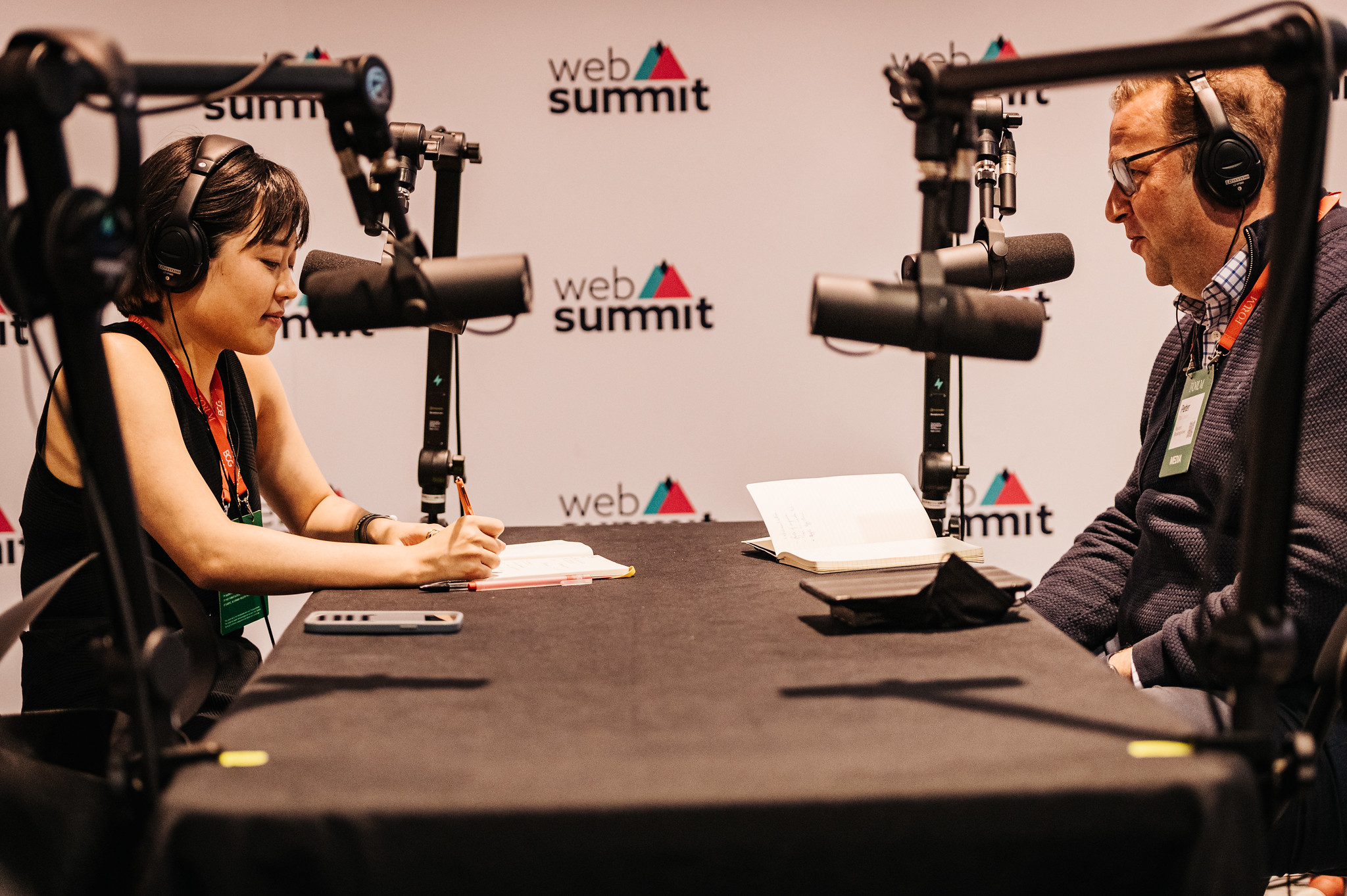 podcast booth 2 people_Web Summit 2021