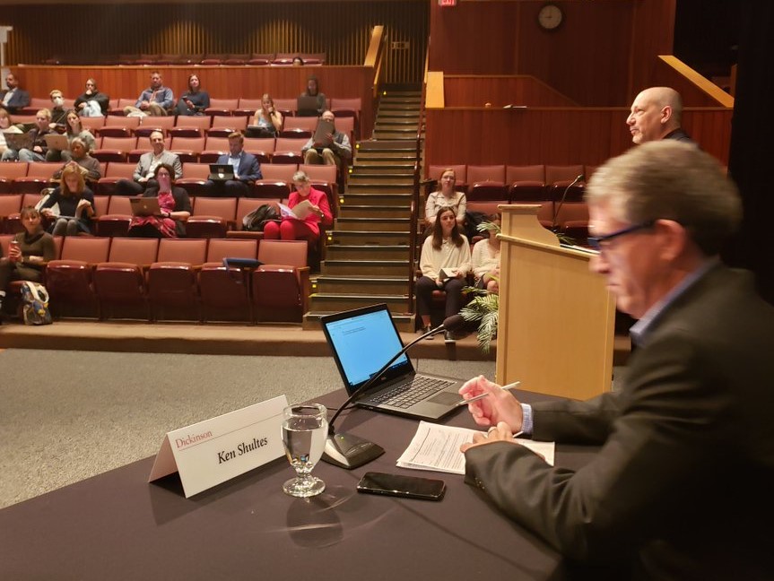 Dickinson climate symposium_day 3 my panel looking at Ken and Neil from the side