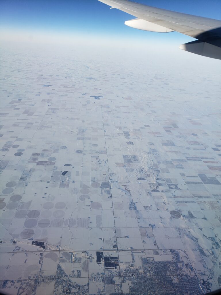 somewhere over the midwest from a plane 2023 January