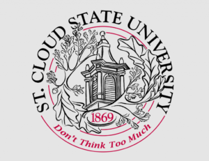 Parody Saint Cloud State University seal, reading "Dont Think Too Much," from the Daily Nous website