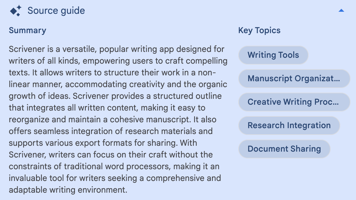 NotebookLM Scrivener on Scrivener