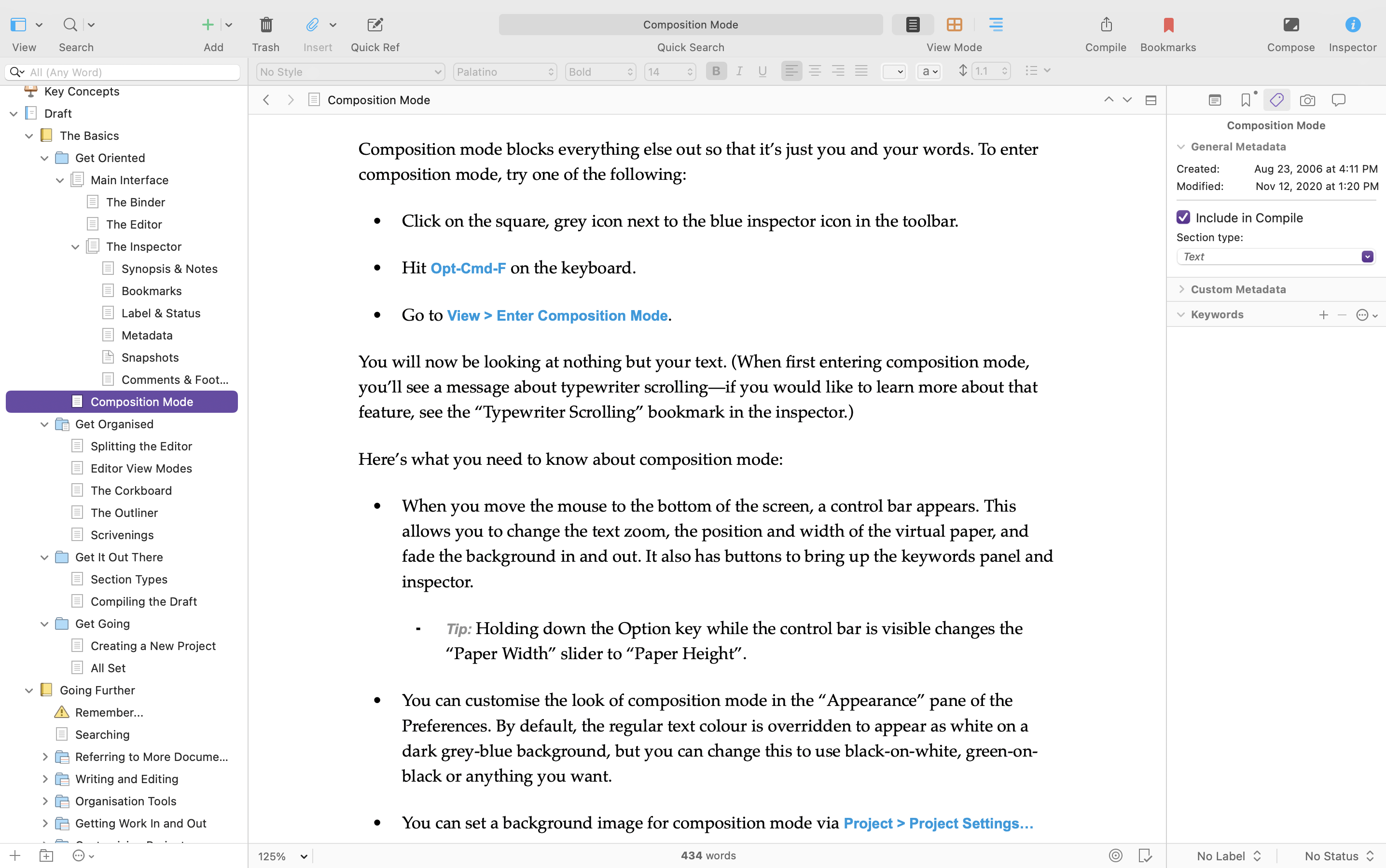 Scrivener screenshot tutorial