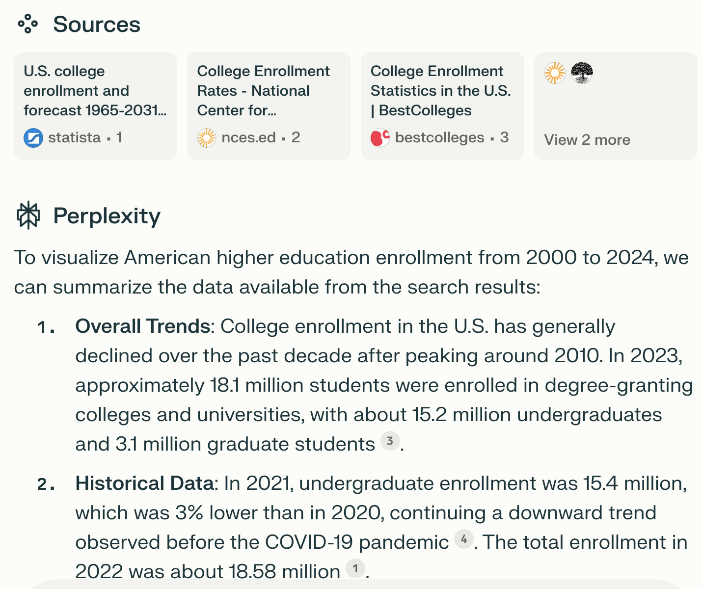 Perplexity on peak higher ed 1